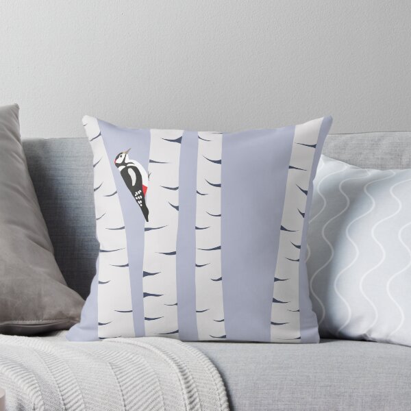Item preview, Woodpecker in birch forest designed and sold by Marju Rose.