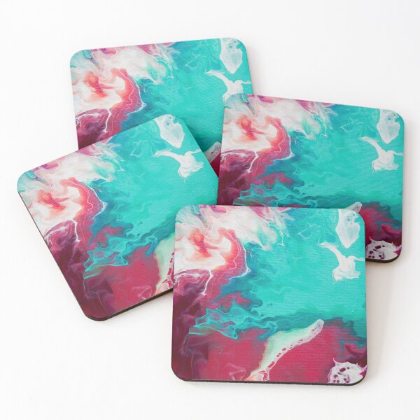 Item preview, Pink and Teal Dutch Pour designed and sold by crystalorrainee.