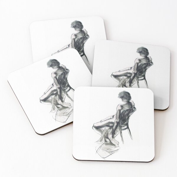 Item preview, Male nude on chair designed and sold by Roz McQuillan Fine Art & Photography.