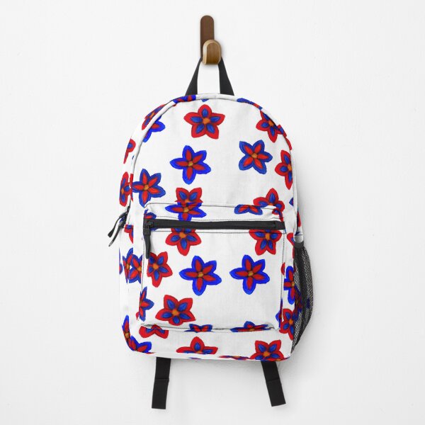 Item preview, Red and blue Flower power designed and sold by Hollyjkeane.