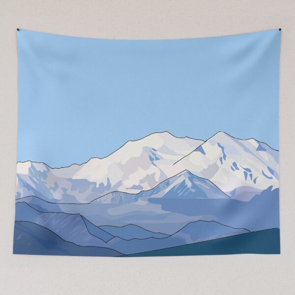 Artikelvorschau, Schöne blaue Berge - Denali National Park Zeichnung / Kunst entworfen und verkauft von 420igor.