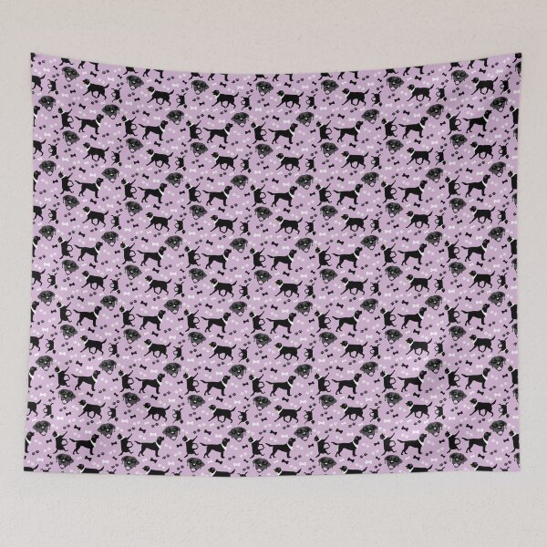 Item preview, Black Lab Black Labrador Retrievers Pattern in PURPLE designed and sold by Art by Jess.