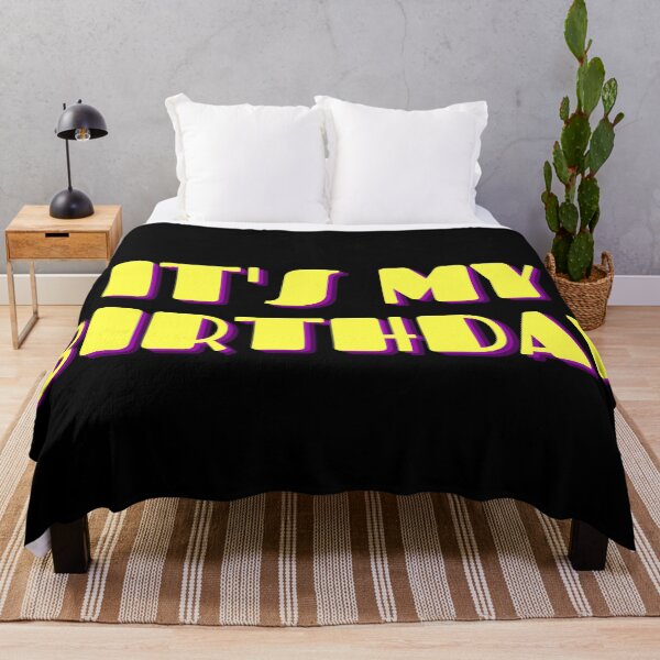 Item preview, Its My Birthday - Yellow And Purple Text designed and sold by Easy Breezy.