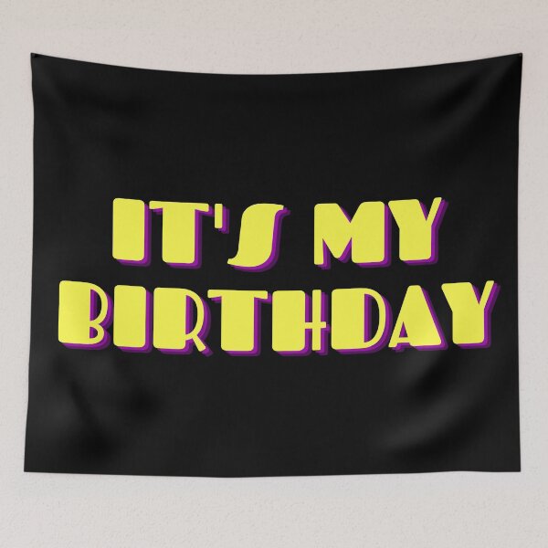 Item preview, Its My Birthday - Yellow And Purple Text designed and sold by Easy Breezy.