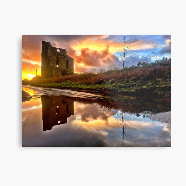 Engine House, Brea, Cornwall Metal Print