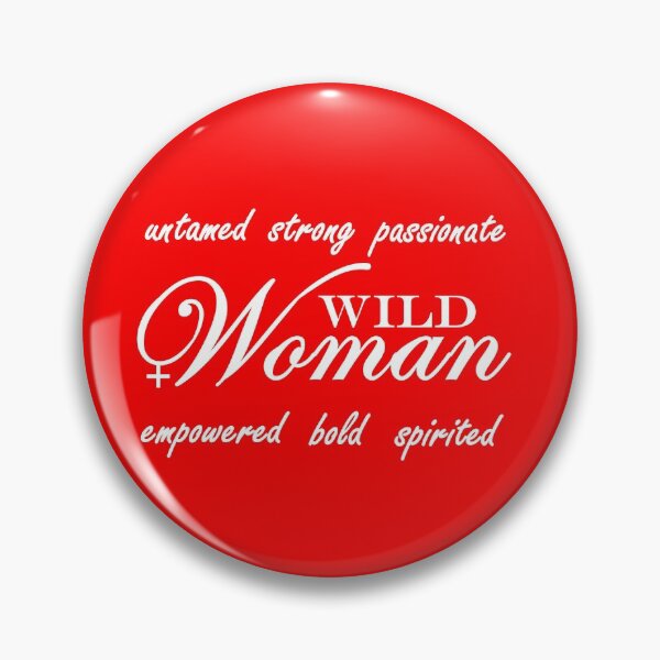 Item preview, Wild Woman Untamed - White on Cherry Tomato Red designed and sold by MagicalCreative.