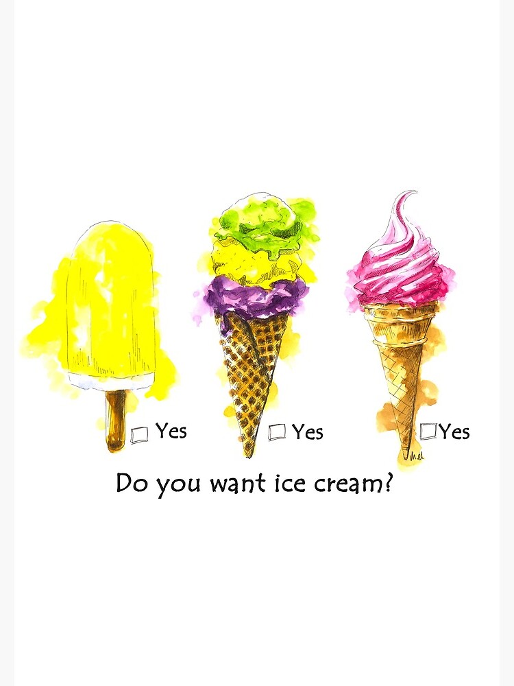 Do you want ice cream? by Lumikukka