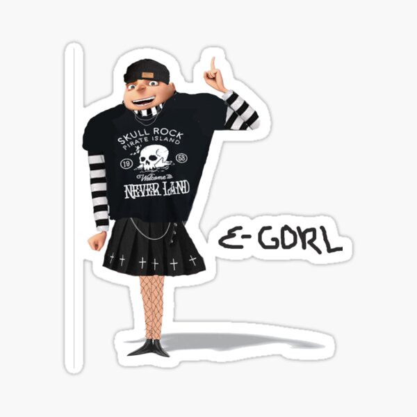 Despicable Me Gru E Girl Sticker By Photoshopbutbad Redbubble