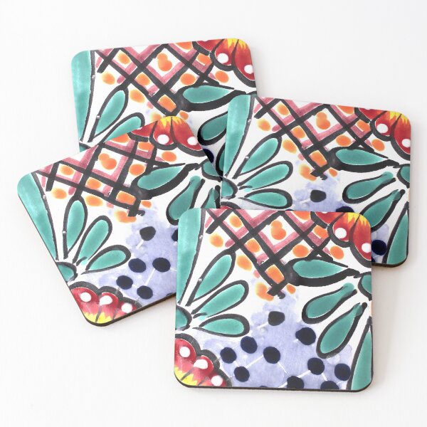 Item preview, Colorful Talavera, Pink Accent, Mexican Tile Design designed and sold by elizdesign.