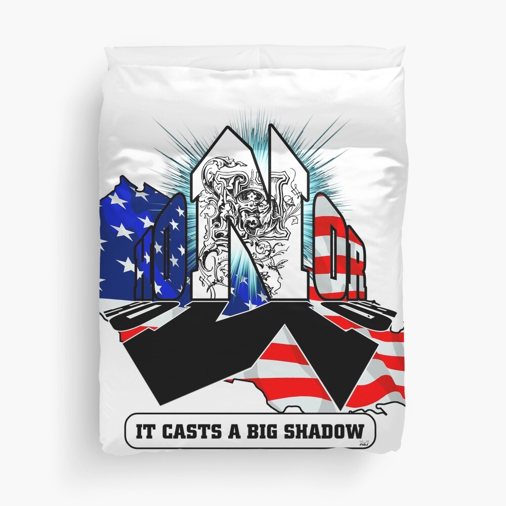 Xzendor7 Comforters, Duvet Covers and Throw Blankets - Elegance and Beauty 24 Honor US Flag Typography Graphic Design Duvet Cover