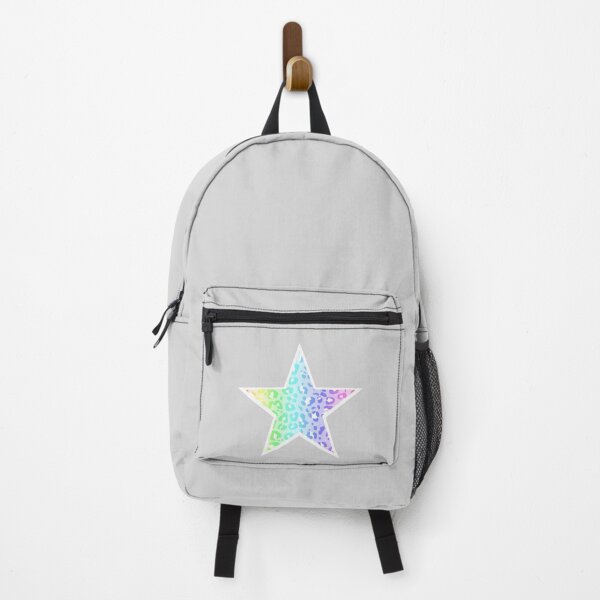 Item preview, Pastel Rainbow and White Leopard Print Star designed and sold by Bumblefuzzies.
