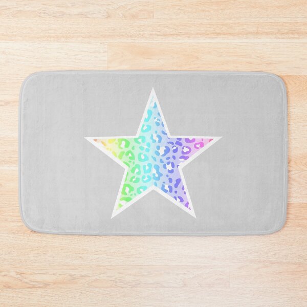Item preview, Pastel Rainbow and White Leopard Print Star designed and sold by Bumblefuzzies.