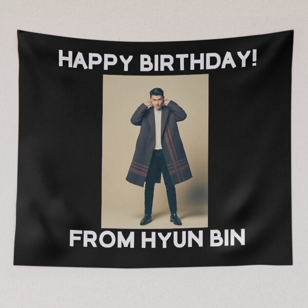 Item preview, Happy Birthday From Hyun Bin  designed and sold by kpopkdramamerch.