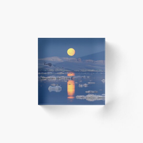 Antarctic Moonrise Acrylic Block