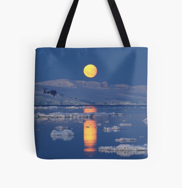 Antarctic Moonrise All Over Print Tote Bag