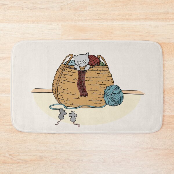 Item preview, Kitten Knitting a Scarf designed and sold by Otter-Grotto.