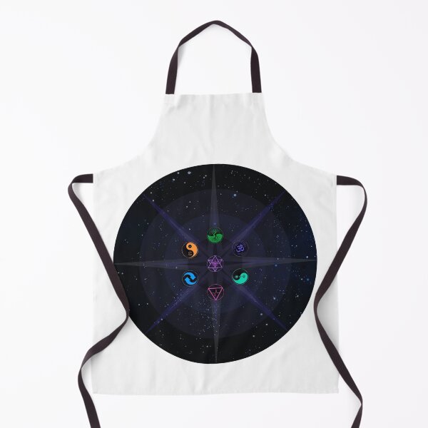 Stars with Colored Universal Principles of Alchemy Symbols Apron