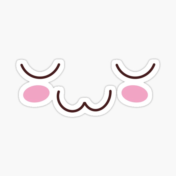Uwu Anime Face Stickers Redbubble - roblox uwu face decal