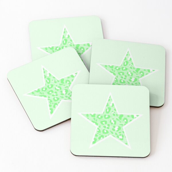 Item preview, Green and White Leopard Print Star designed and sold by Bumblefuzzies.