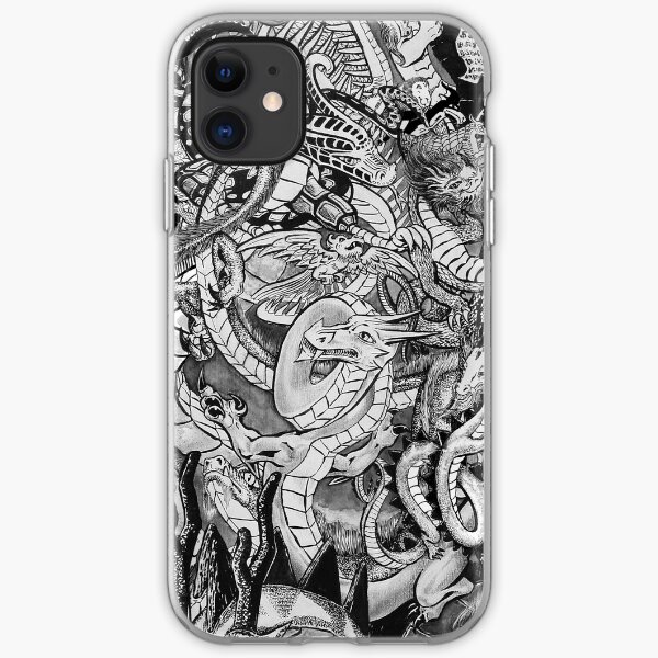 Wrestling Dragons iPhone Soft Case