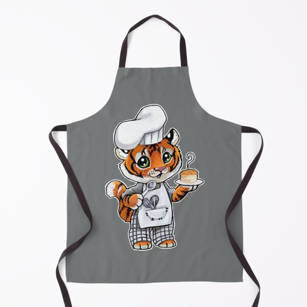 Biscuit baking tiger Apron