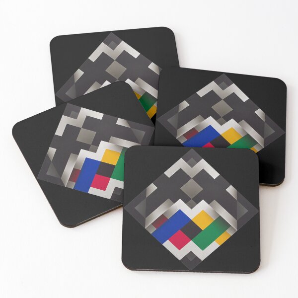 Item preview, folded colorful shapes geometric painting Omar rayo op art designed and sold by mariaa999.