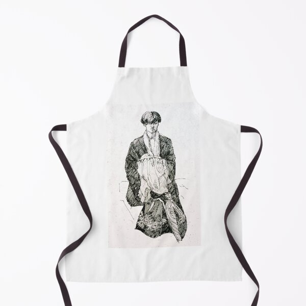 Item preview, The Embroiderer ~ ink drawing designed and sold by Roz McQuillan Fine Art & Photography.