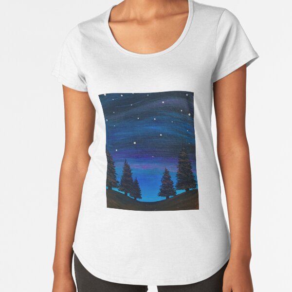snowy forest Premium Scoop T-Shirt