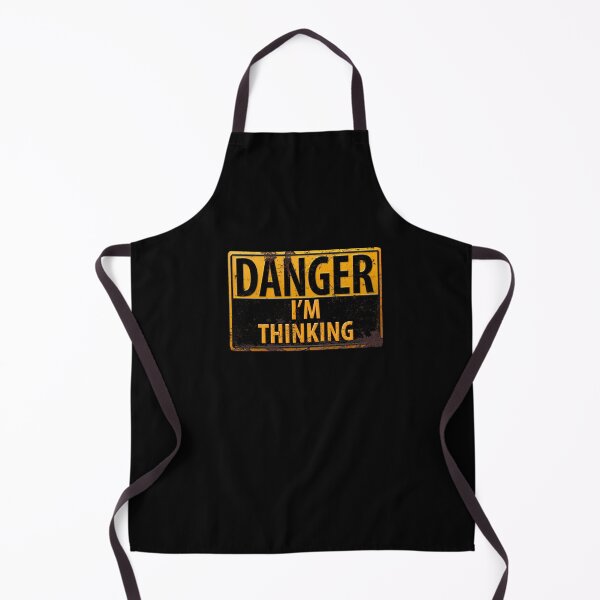 Item preview, DANGER, I'm Thinking - Caution Warning Sign - Geek - Nerd - Brainy designed and sold by 26-Characters.
