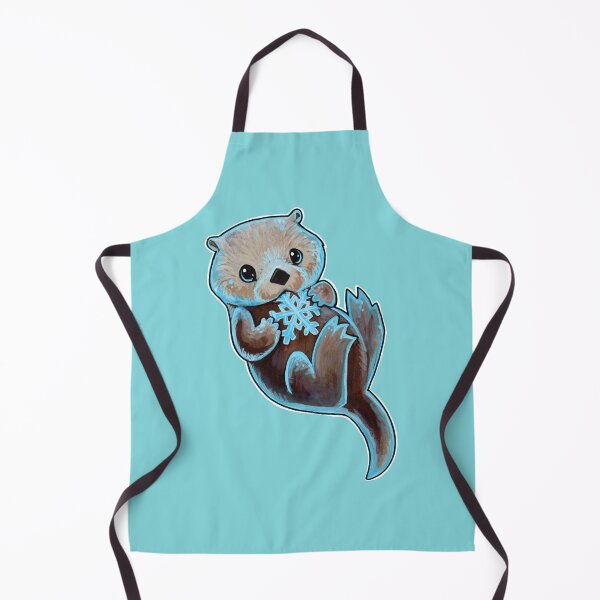 Item preview, Snowy otter designed and sold by ArtOfBianca.