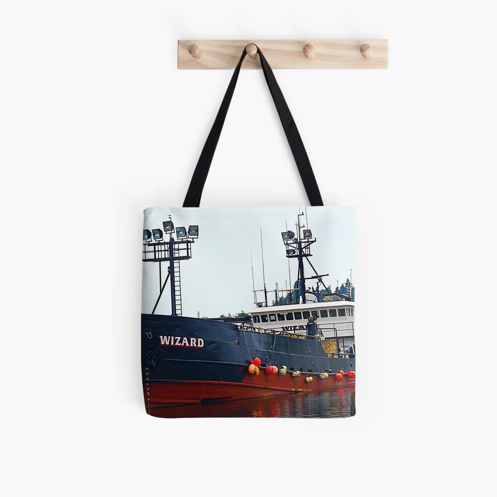 "The "Wizard", Deadliest Catch Crab Boat" Tote Bag by Memaa Redbubble