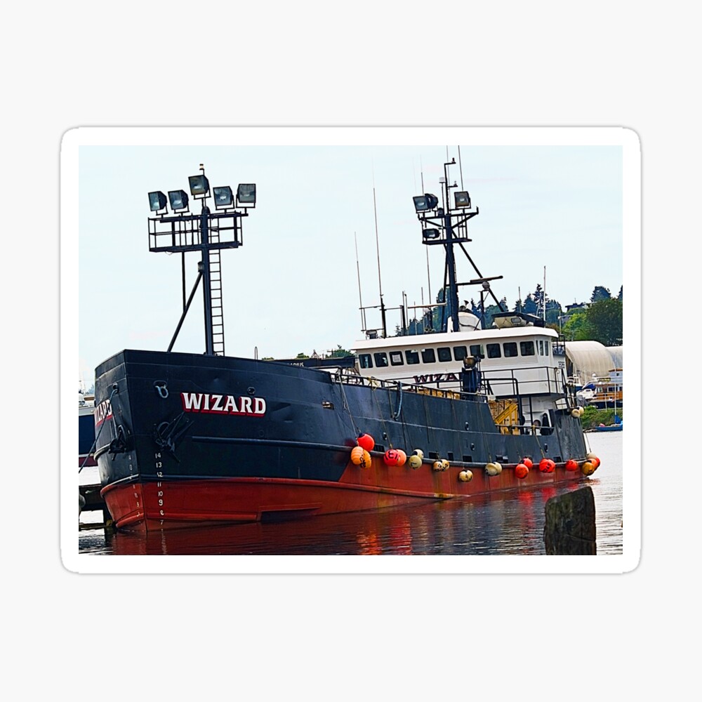 The Wizard Deadliest Catch Crab Boat Poster By Memaa Redbubble