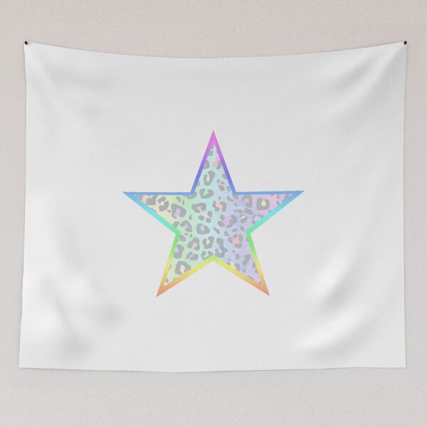 Item preview, Pastel Rainbow Leopard Print Star designed and sold by Bumblefuzzies.