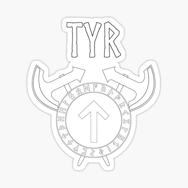 Tyr, God of Justice Sticker for Sale by CarolynFallon