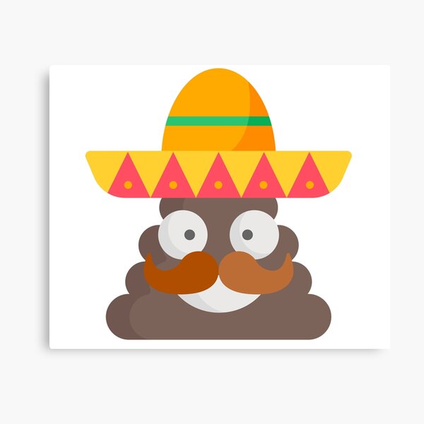 "mexican poop poop emoji mierda caca spanish poop sombrero mustache
