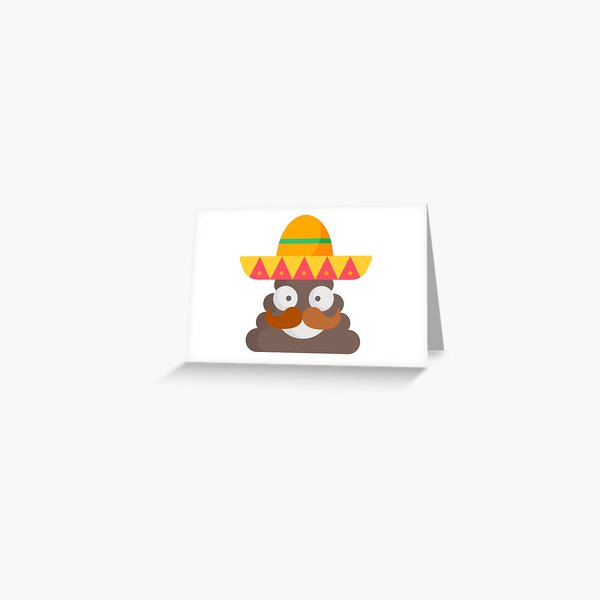 "mexican poop poop emoji mierda caca spanish poop sombrero mustache