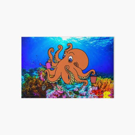 In An Octopus/' Garden Under The Sea.Beatles Song,Octopus Art,Octopus Flowers,music art,octopus song,ocean art,sea-inspired art,marine art,