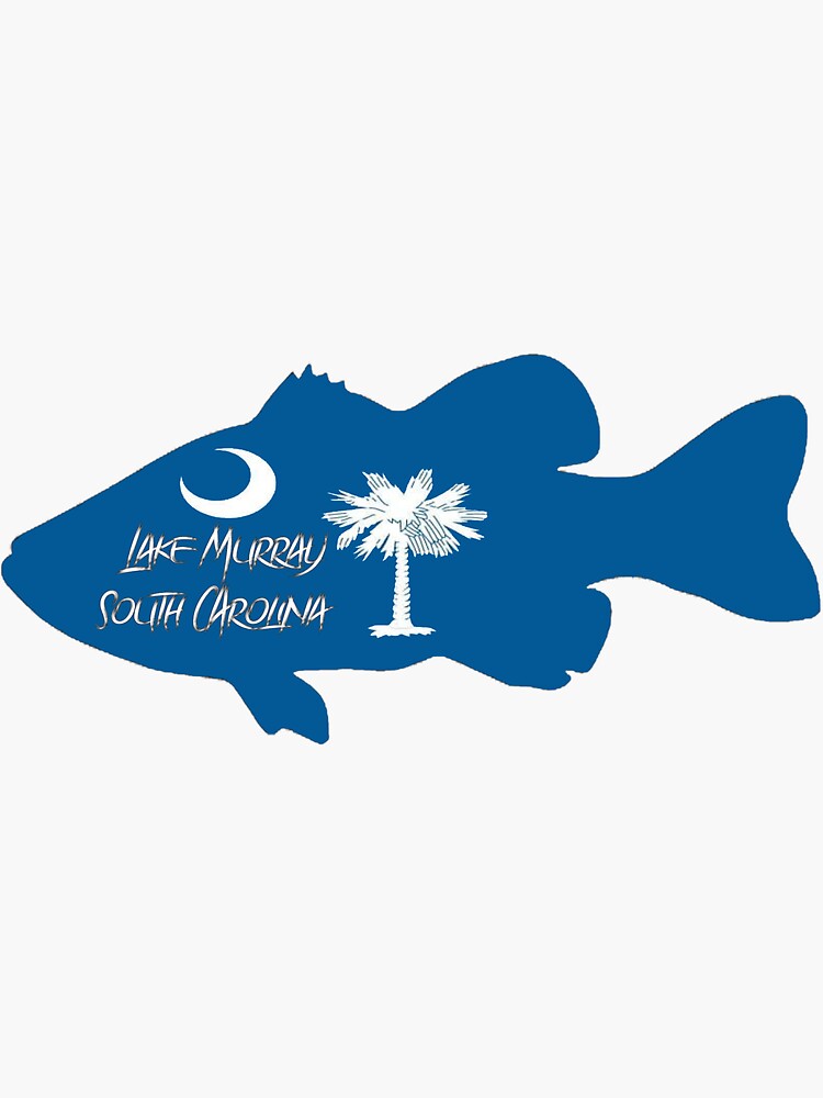 "Lake Murray South Carolina Largemouth Bass" Sticker for Sale by