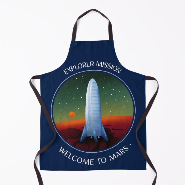 Item preview, Space Shuttle on Mars the Red Planet Funny Illustration designed and sold by d1mology.