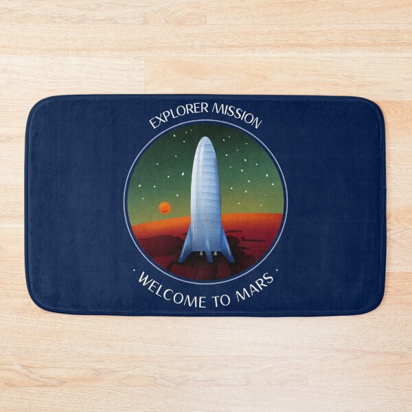 Item preview, Space Shuttle on Mars the Red Planet Funny Illustration  designed and sold by d1mology.