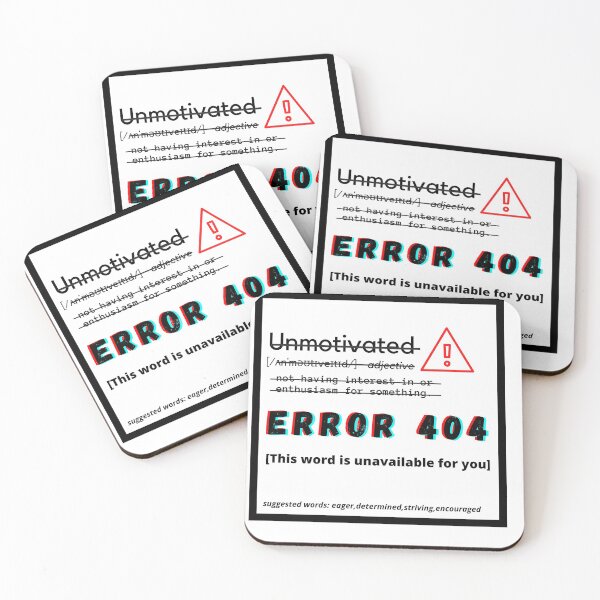 Item preview, Unmotivated in Dictionary, Error 404 designed and sold by The Athletic  Mindset.
