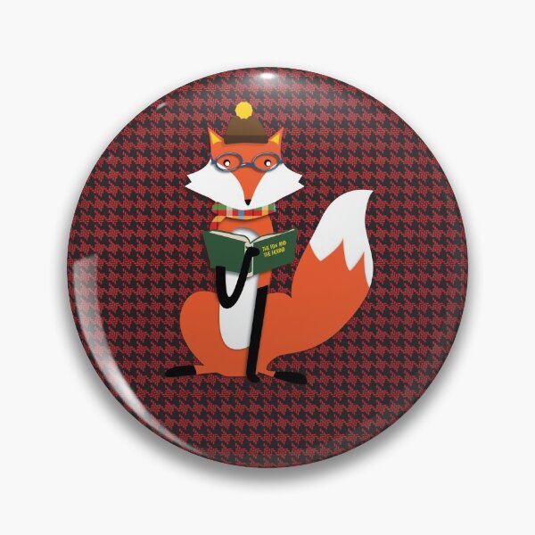 Item preview, The Fox and The Hound(stooth) • A Fox Reads a Book on Houndstooth designed and sold by brainthought.