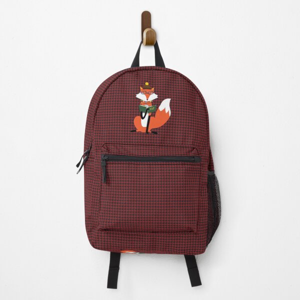 Item preview, The Fox and The Hound(stooth) • A Fox Reads a Book on Houndstooth designed and sold by brainthought.