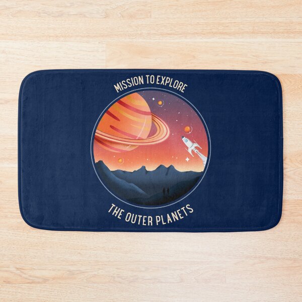Item preview, Rocket Flying in Sky of Mars the Red Planet Funny Illustration  designed and sold by d1mology.