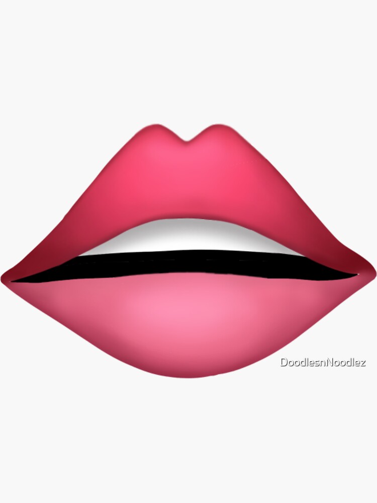 Lip Emoji Sticker By Doodlesnnoodlez Redbubble