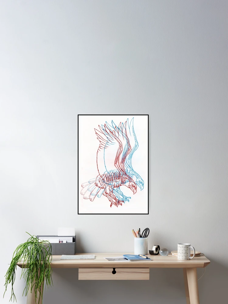 Thumbnail 2 of 3, Poster, 3D Hawk designed and sold by Amphitheorem.