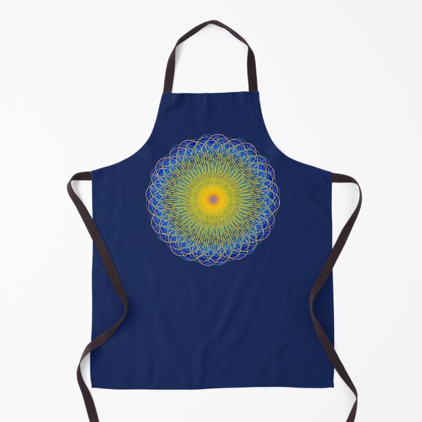 Item preview, Guilloche Mesmerizing Mandala Yellow and Blue designed and sold by headpossum.