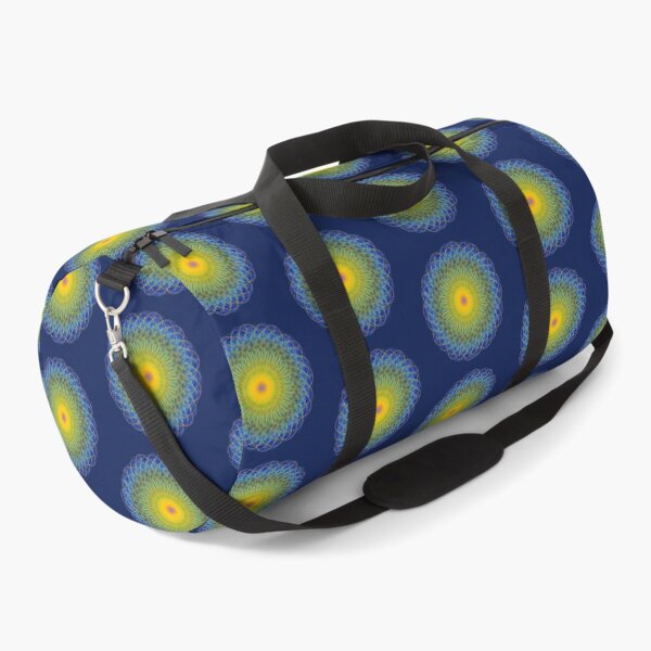 Item preview, Guilloche Mesmerizing Mandala Yellow and Blue designed and sold by headpossum.