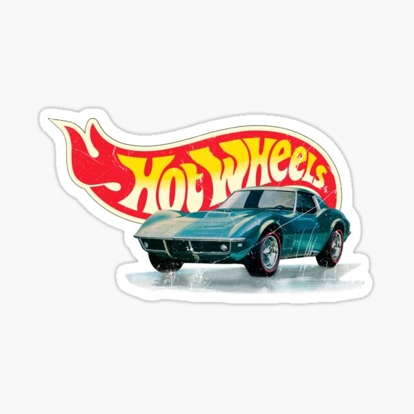 Hot Wheels Chevrolet Corvette Stingray 1968 - Authentic, Vintage, Distressed  Sticker