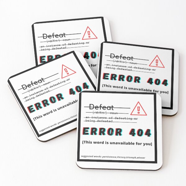 Item preview, Defeat in Dictionary, Error 404 designed and sold by The Athletic  Mindset.
